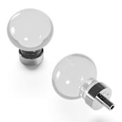 Hickory Hardware Gemstone 1 3/8" Round Smooth Glass Ball Farmhouse Cabinet Knob / Drawer Knob Glass with Nickel