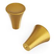 Hickory Hardware Maven 15/16" Cone Button Cabinet Knob / Drawer Knob Brushed Golden Brass