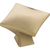 Hickory Hardware Pack of 10 - Twist 1-1/4 Inch Square Cabinet Knob Elusive Golden Nickel
