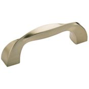 Hickory Hardware Twist Pack of (10) 3 Inch Center to Center Handle Cabinet Pull Elusive Golden Nickel