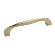 Hickory Hardware Twist 5-1/16" Center to Center Contemporary Twisted Cabinet Handle / Drawer Pull Elusive Golden Nickel