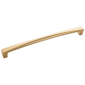 Hickory Hardware Pack of 5 - Crest 8-13/16" Center to Center Pinch Top Cabinet Handles / Drawer Pulls Flat Ultra Brass