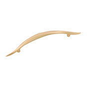 Hickory Hardware Willow 5-1/16" Center to Center Faceted Tapered Arch Bow Cabinet Handle / Drawer Pull Flat Ultra Brass