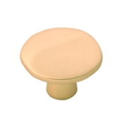 Hickory Hardware Willow 1-3/8 Inch Mushroom Cabinet Knob Flat Ultra Brass