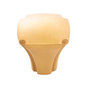 Hickory Hardware Veranda 1-1/8 Inch Elegant Scalloped Square Cabinet Knob / Drawer Knob Brushed Golden Brass
