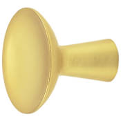 Hickory Hardware Maven 2-5/16" Mid Century Modern Concave Round Cabinet Knob / Drawer Knob Brushed Golden Brass