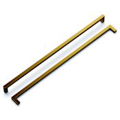 Hickory Hardware Skylight 18" (458mm) Center to Center Modern Square Appliance Handle / Appliance Pull Brushed Golden Brass