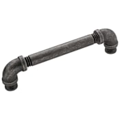 Hickory Hardware Pack of 10 - Pipeline 5-1/16" Center to Center Rustic Industrial Pipe Style Cabinet Handles / Drawer Pulls Black Nickel Vibed