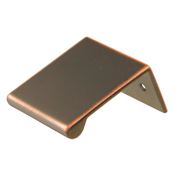 Hickory Hardware Rotterdam 1" Center to Center Finger Tab Edge Cabinet Pull / Drawer Pull Oil-Rubbed Bronze Highlighted