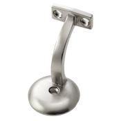 Hickory Hardware 2" Wide Modern Hand Rail Bracket Satin Nickel