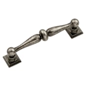 Hickory Hardware Somerset 3-3/4 Inch Center to Center Vintage Farmhouse Cabinet Handle / Drawer Pull Black Nickel Vibed