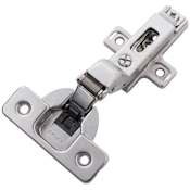 Hickory Hardware Inset Inset Concealed Euro Cabinet Door Hinge with 105 Degree Opening Angle and Soft Close Function - Pack of 10 Polished Nickel