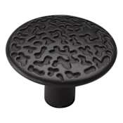 Hickory Hardware Southwest Lodge 1 Inch Mushroom Cabinet Knob Colonial Black