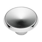 Hickory Hardware Metropolis 1-1/2 Inch Round Concave Top Cabinet Knob / Drawer Knob with Mounting Hardware Polished Chrome