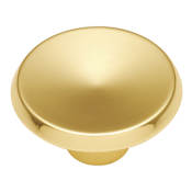Hickory Hardware Sunnyside 1-1/2" Concave Round Cabinet Knob / Drawer Knob Polished Brass