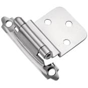Hickory Hardware (25) Pairs - 3/8 Inch Inset Surface Face Frame Self Close Cabinet Hinges with 94 Degree Opening Angle - Total of 50 Chrome