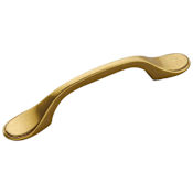 Hickory Hardware Pack of 25 - Conquest 3" Center to Center Traditional Arched Cabinet Handles / Drawer Pulls Lustre Brass