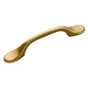 Hickory Hardware Conquest 3 Inch Center to Center Handle Cabinet Pull Lustre Brass