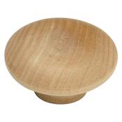 Hickory Hardware Natural Woodcraft 2 Inch Mushroom Cabinet Knob Unfinished Wood
