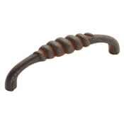 Hickory Hardware Manchester 3-3/4" Center to Center Rustic Ridged Arch Bow Cabinet Handle / Drawer Pull Rustic Iron