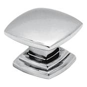 Hickory Hardware Euro Contemporary 1-1/2 Inch Square Cabinet Knob Chrome