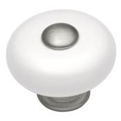 Hickory Hardware Tranquility 1-1/4 Inch Mushroom Cabinet Knob Satin Nickel