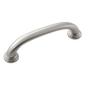 Hickory Hardware Zephyr 3-3/4" Center to Center Modern Industrial Curved Cabinet Handle / Drawer Pull Stainless Steel