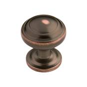 Hickory Hardware Zephyr 1 Inch Mushroom Cabinet Knob Oil-Rubbed Bronze