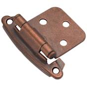Hickory Hardware Inset Traditional Cabinet Door Hinge with 106 Degree Opening Angle - Pack of 50 Antique Copper