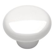 Hickory Hardware Tranquility 1-1/4 Inch Mushroom Cabinet Knob White
