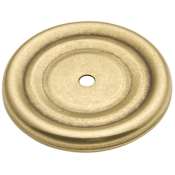 Hickory Hardware Manor House Pack of (25) 1-7/8 Inch Cabinet Knob Backplate Lancaster Hand Polished