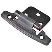 Hickory Hardware Variable Overlay Traditional Cabinet Door Hinge with 170 Degree Opening Angle and Self Close Function - Pack of 20 Vintage Bronze