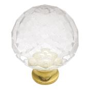 Hickory Hardware Crystal Palace 1 3/16 Inch Round Acrylic Faceted Cabinet Knob / Drawer Knob Crysacrylic