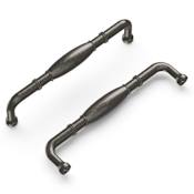 Hickory Hardware Williamsburg Pack of (10) 5-1/16" Center to Center Classic Vintage Farmhouse Cabinet Handles / Drawer Pulls Black Nickel Vibed