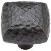 Hickory Hardware Mountain Lodge Pack of (10) 1-1/4 Inch Square Cabinet Knob Black Iron