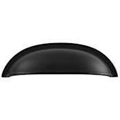Hickory Hardware Cottage 3" Center to Center Vintage Farmhouse Country Cabinet Cup Pull / Drawer Cup Pull Matte Black