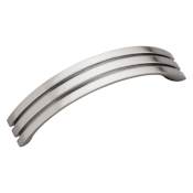 Hickory Hardware Axis 3-3/4 Inch Center to Center Arch Cabinet Pull Satin Nickel
