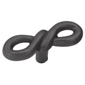 Hickory Hardware French Twist 2-1/8 Inch Designer Twisted Bow Cabinet Knob Drawer Knob Black Iron