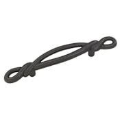 Hickory Hardware French Twist 3 Inch Center to Center Designer Cabinet Pull Black Iron