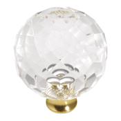 Hickory Hardware Crystal Palace 1 3/8 Inch Vintage Faceted Acrylic Ball - Crystal Inspired Round Cabinet Knob / Drawer Knob Crysacrylic