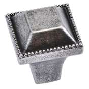 Hickory Hardware Altair 1 Inch Square Cabinet Knob Black Nickel Vibed
