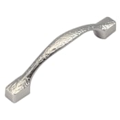 Hickory Hardware Bedrock 3" Center to Center Rustic Raw Metal Inspired Cabinet Handle / Drawer Pull Flat Nickel