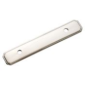 Hickory Hardware Silverado 3" Center to Center Rectangular Cabinet Pull Backplate Satin Nickel