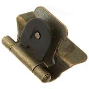 Hickory Hardware 1-1/4 Inch Overlay Wrap Cabinet Door Hinge with 170 Degree Opening Angle and Self Close Function - Pack of 20 Antique Brass