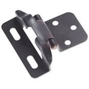 Hickory Hardware Full Overlay Traditional Cabinet Door Hinge with 170 Degree Opening Angle and Self Close Function - Pair Vintage Bronze