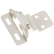 Hickory Hardware 3/8 Inch Inset Traditional Cabinet Door Hinge with 170 Degree Opening Angle and Self Close Function - Pack of 10 Satin Nickel