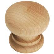 Hickory Hardware Natural Woodcraft Set of (2) - 1-1/4 Inch Mushroom Unfinished Wood Cabinet Knobs / Drawer Knobs Unfinished Wood