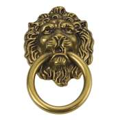 Hickory Hardware Manor House 2-5/8 Inch Center to Center Ring Lion Head Cabinet Pull Drawer Pull Lancaster Hand Polished