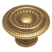 Hickory Hardware Manor House 1-1/4" Regal Estate Traditional Round Cabinet Knob / Drawer Knob Lancaster Hand Polished