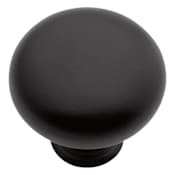 Hickory Hardware Manchester 1-1/4 Inch Mushroom Cabinet Knob Matte Black
